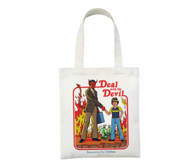 Printed Canvas Bag Personalized Creative Shoulder
