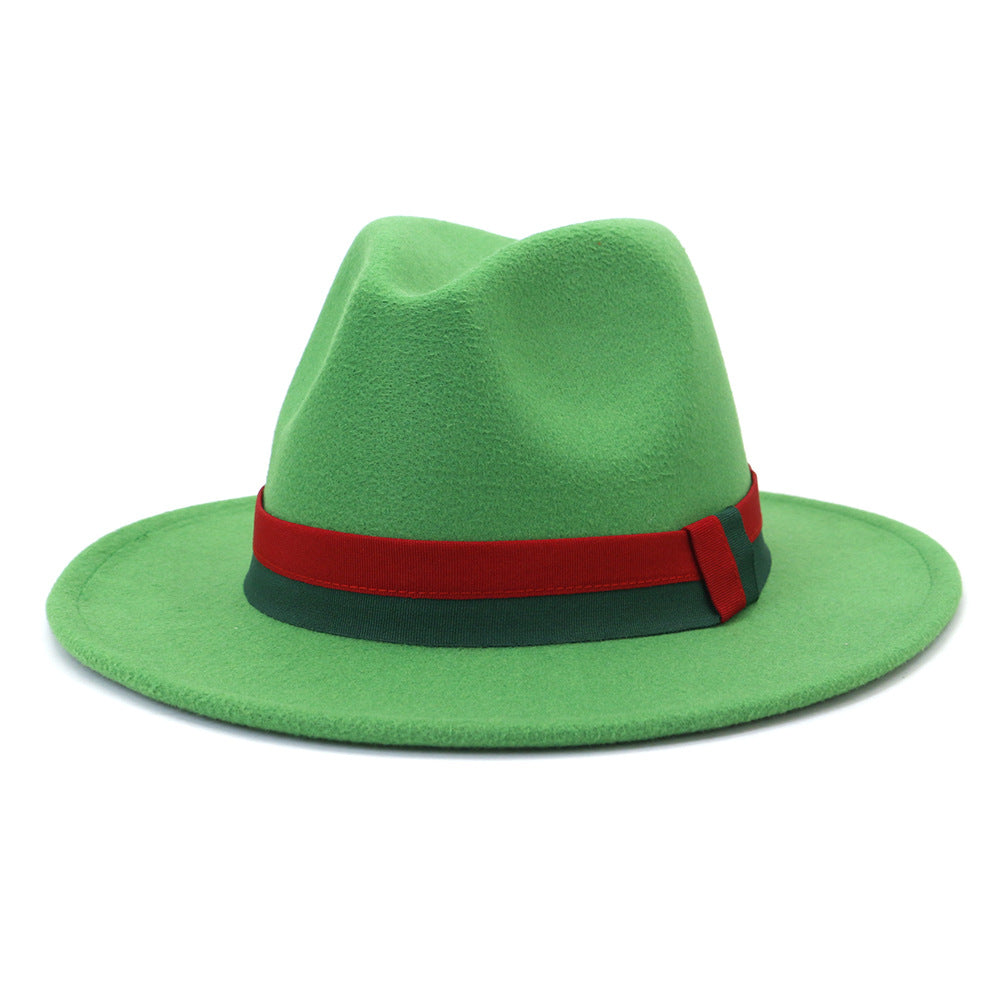 Big Brim British Style Woolen Jazz Top Hat