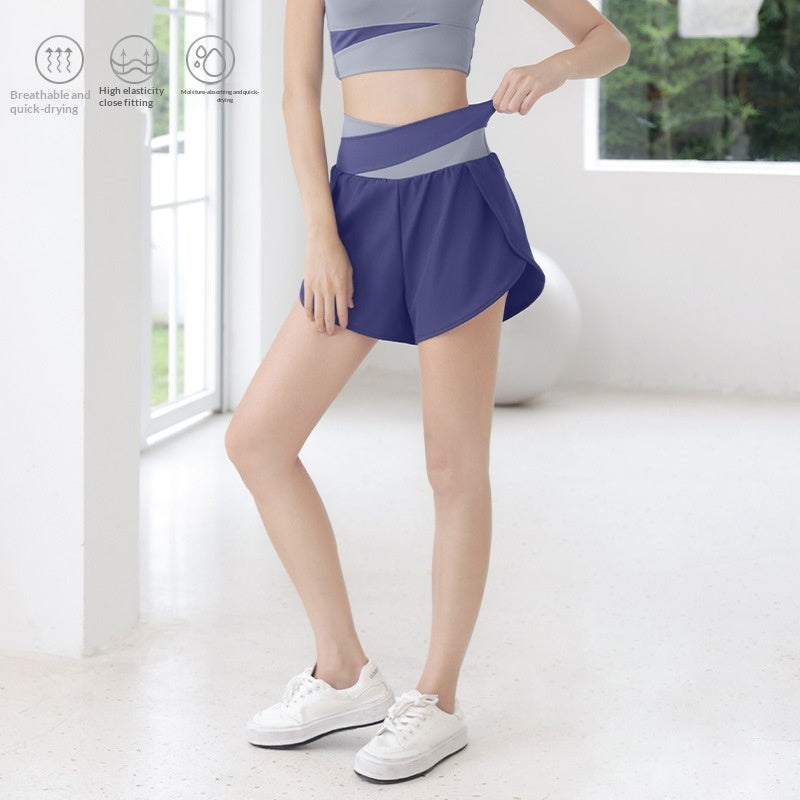 Anti-exposure High-waist Three-quarter Pants Outdoor Yoga Pants