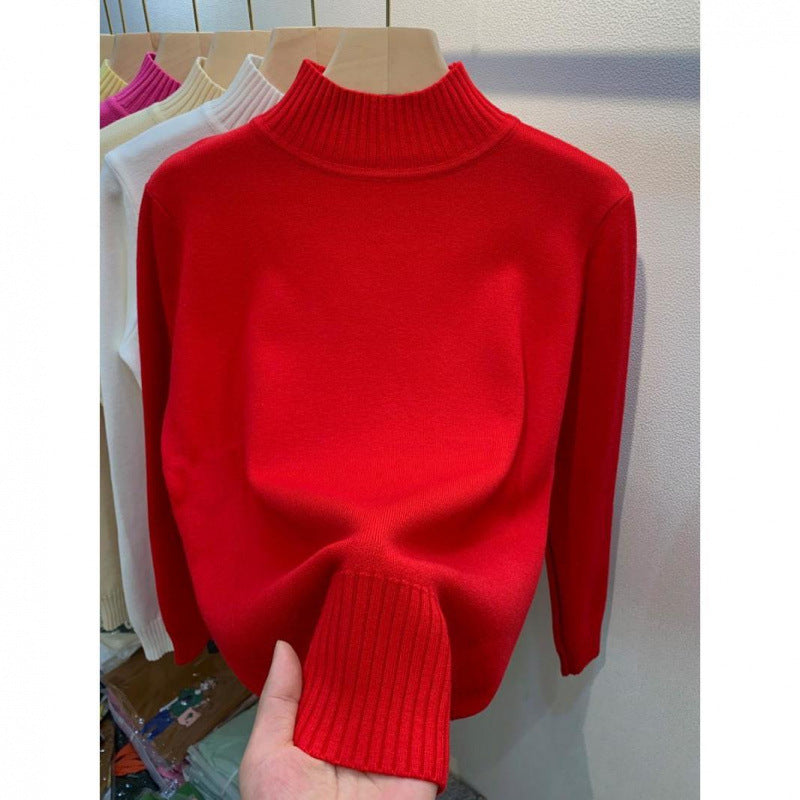 Autumn And Winter Gas Half Turtleneck Outerwear Top