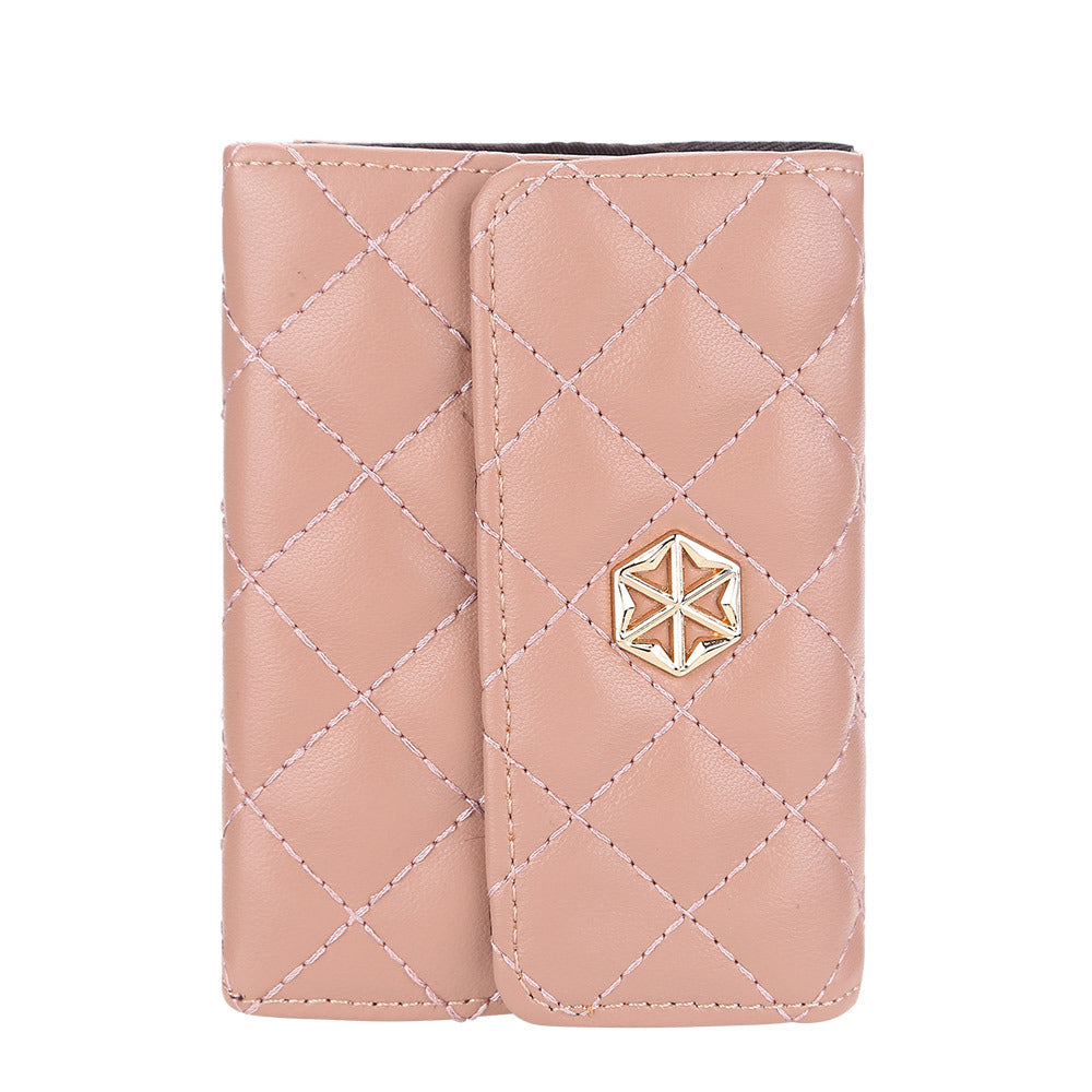 New Women's Card Bag Embossed Multi-card Compact Buckle Purse