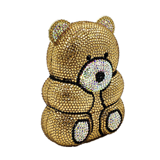 Mode Enkel Bjørneformet Fest Rhinestone Festtaske