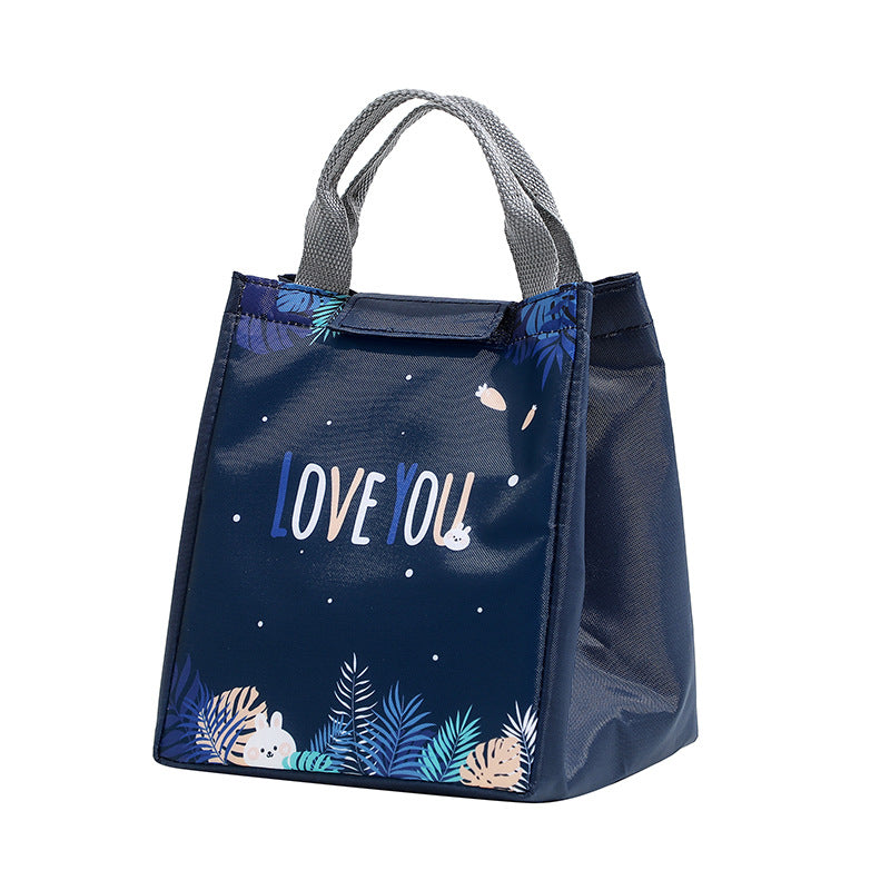 New Cartoon Student Lunch Bag Oxford Cloth Insulation