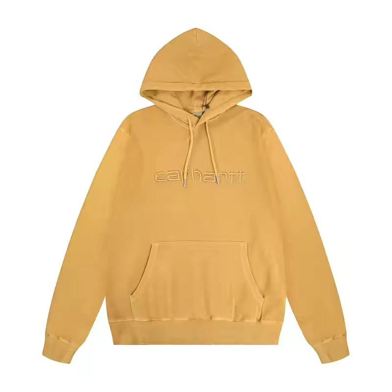 Classic Models Of Letters Embroidered Men And Women Loose Couples Hooded Sweatshirt Hoodie