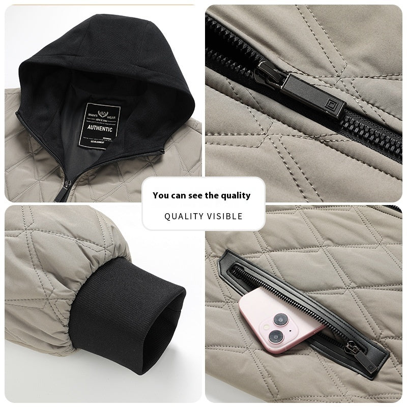 Men's Autumn And Winter Thickening Jacket Hooded
