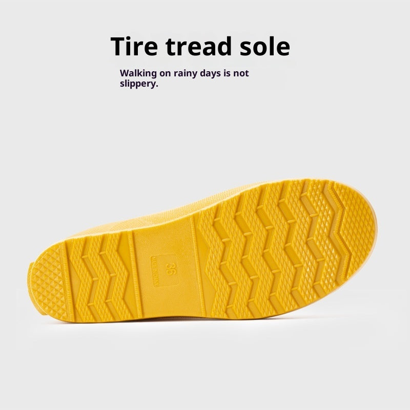 Stocking Slim Fit High-top Casual Rain Boots