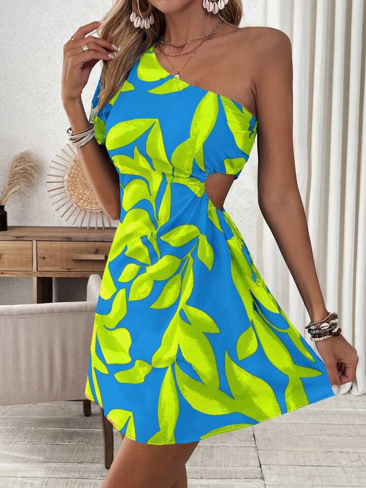 Women's New Stylish Off-Shoulder Hollow-Out Dress