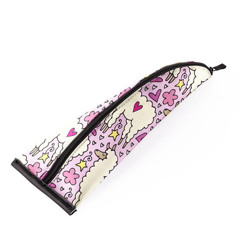 Digital printed leather dumpling pen case