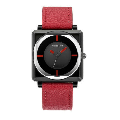 Quartz women's watch with square belt