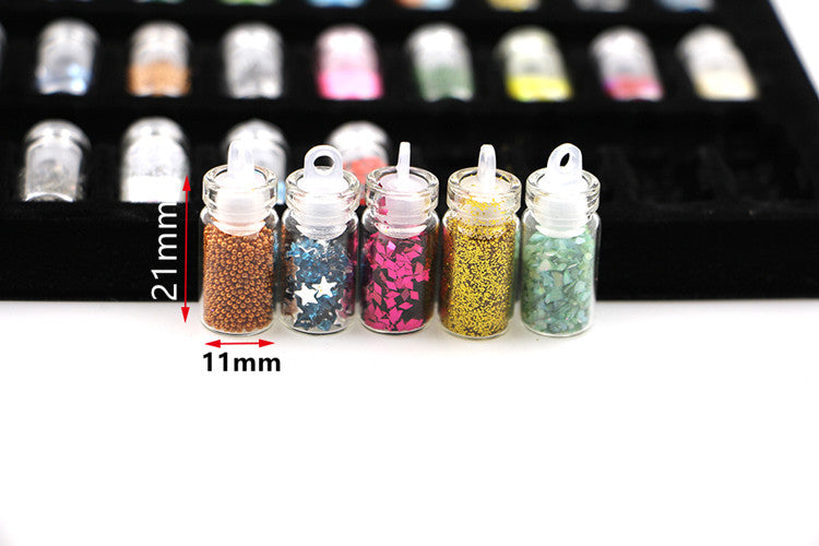 Nail Jewelry Set  48 In One     Nail Sequins Powder DIY Handmade Toy Material 11x22mm