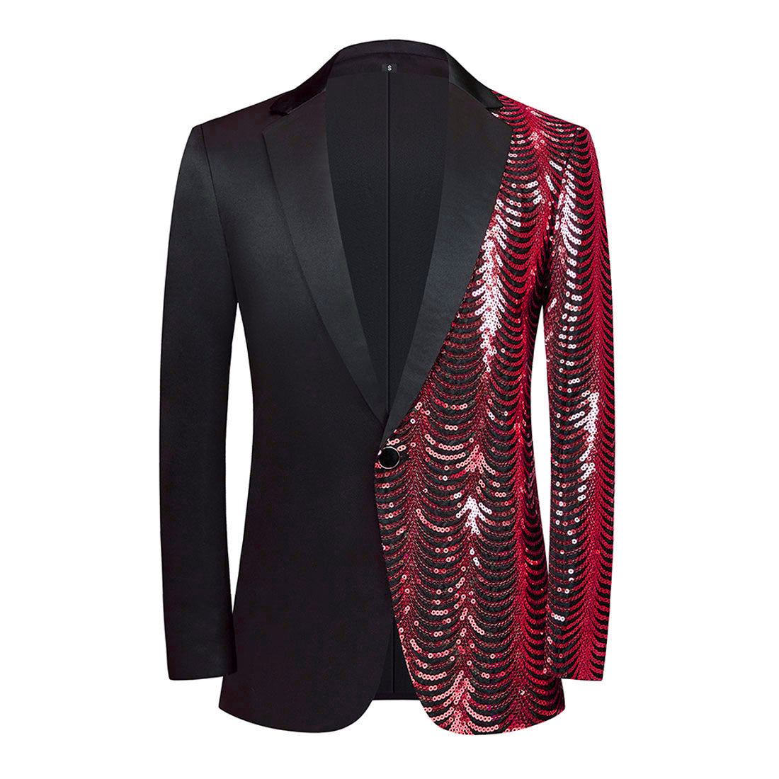 Men's Wavy Sequin Shiny Casual Suit Jacket