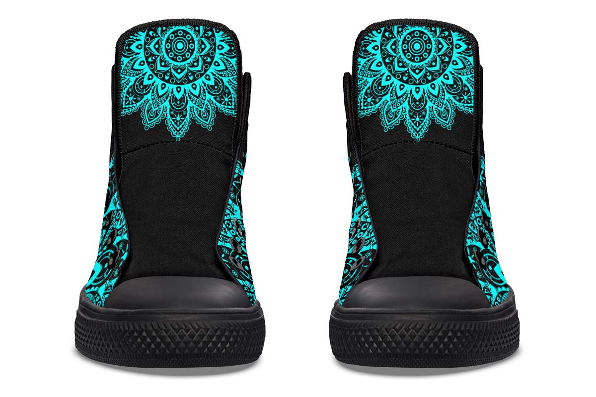 Men's And Women's Fashion Color Printing High-top Canvas Shoes