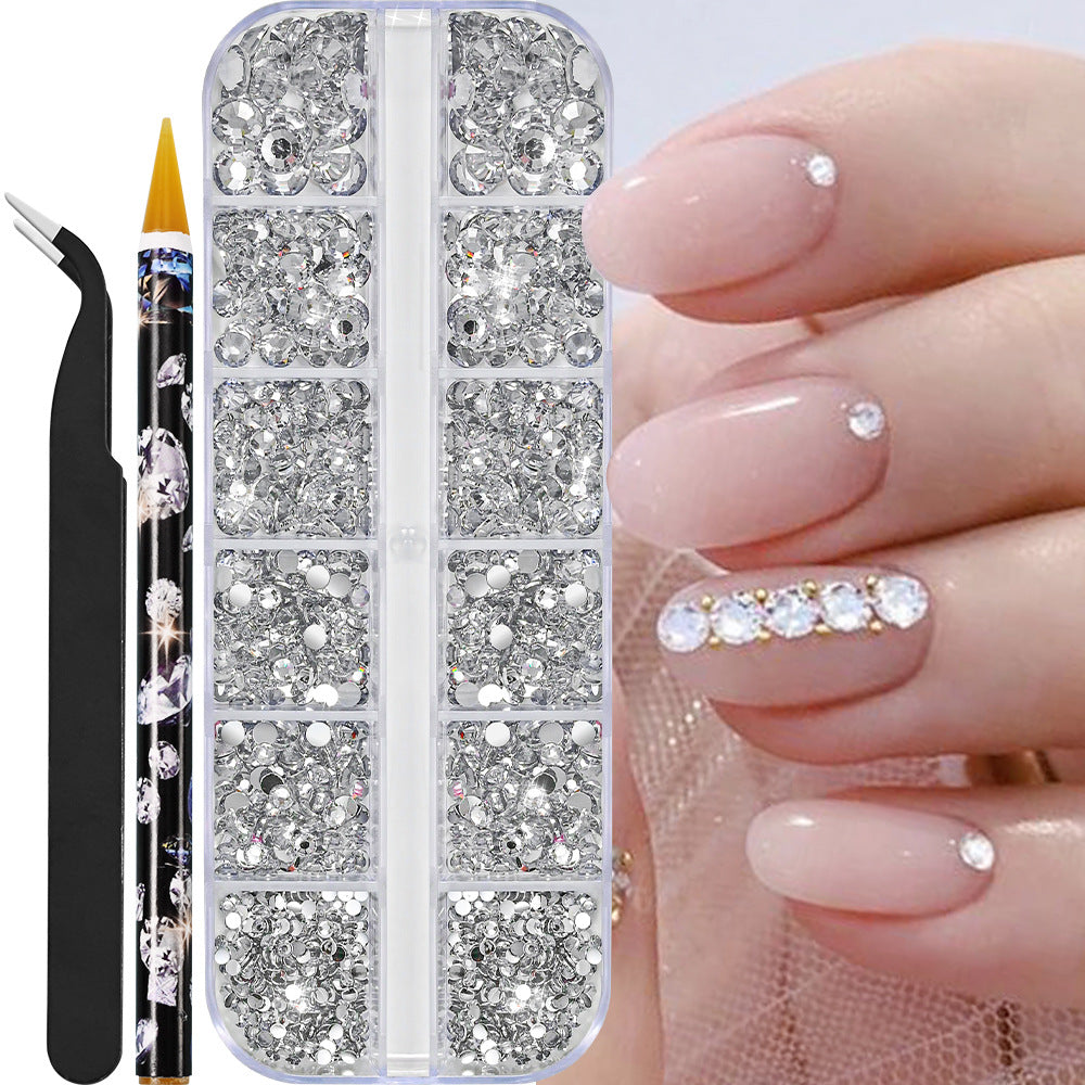 Nail Drill Accessories AB Mixed Color 12 Grid Strip Box Illusion