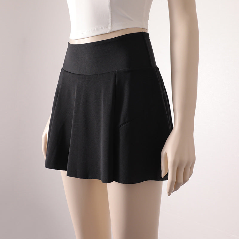 Sports Short Skirt Women's High Waist Fake Two-piece Running Fitness Skirt