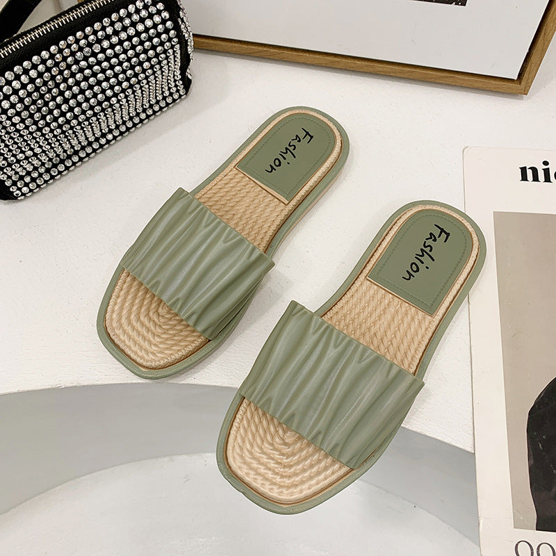 New Soft Candy Color One-word Wet Water Ladies Slippers