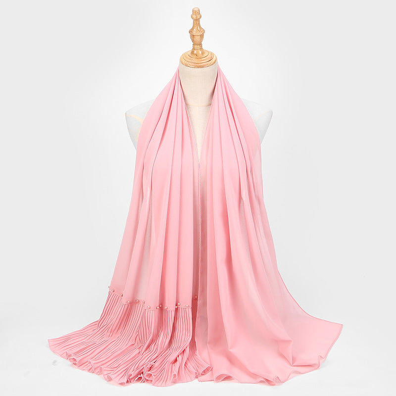 Perle Chiffon Etnisk Tørklæde