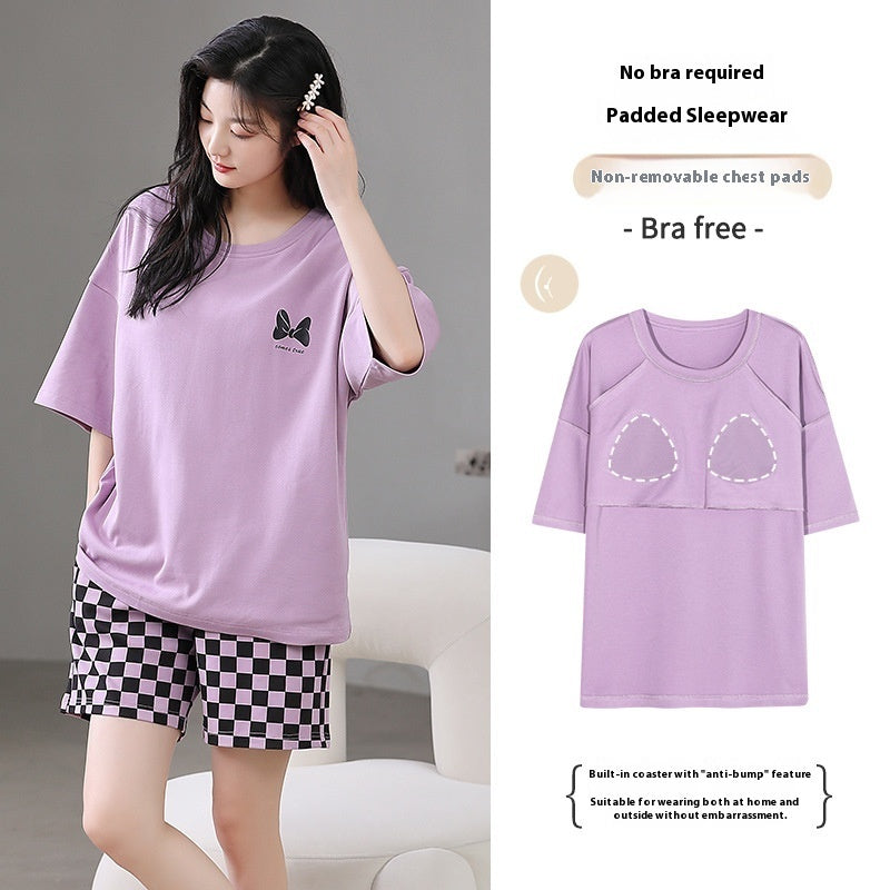Casual Loose Home Wear Korean Style Sweet Two-piece Suit