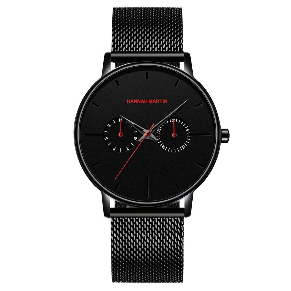 Men's multifunctional waterproof quartz watch