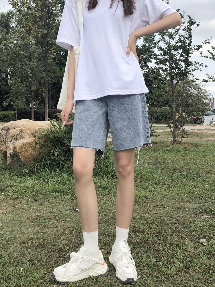 Women's five-point jeans