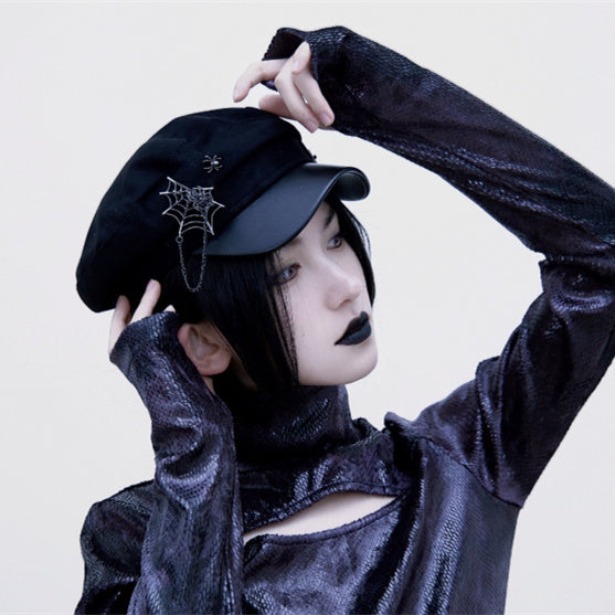 Handmade Spider Chain Warm Wool Newspaper Hat