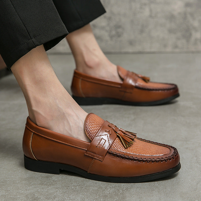 Nye afslappede slip-on lædersko til mænd