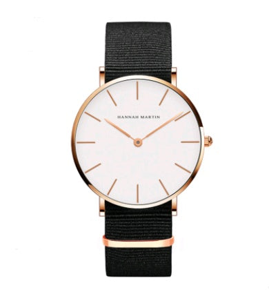 ladies simple watch waterproof Korean white belt student watch 36mm