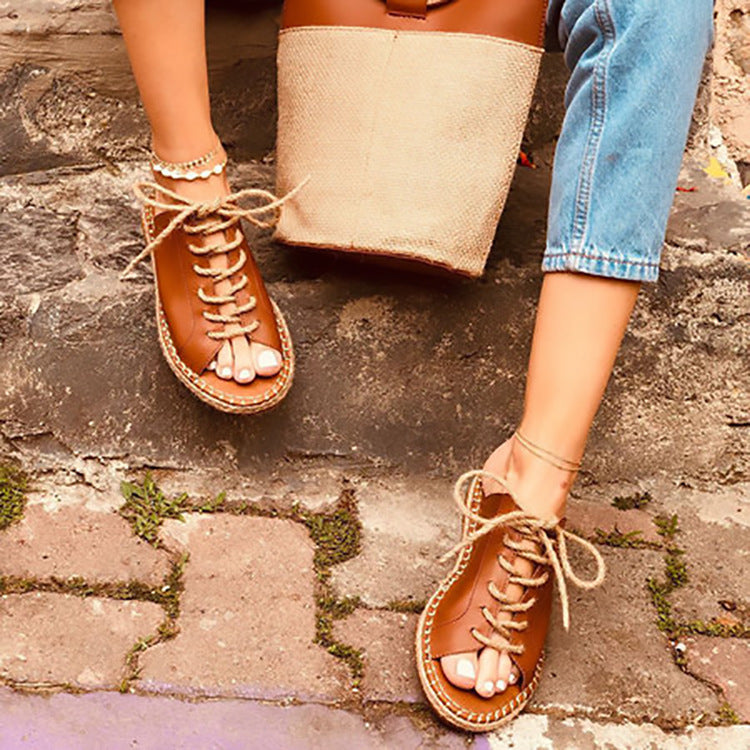 Foreign trade plus size hemp slippers