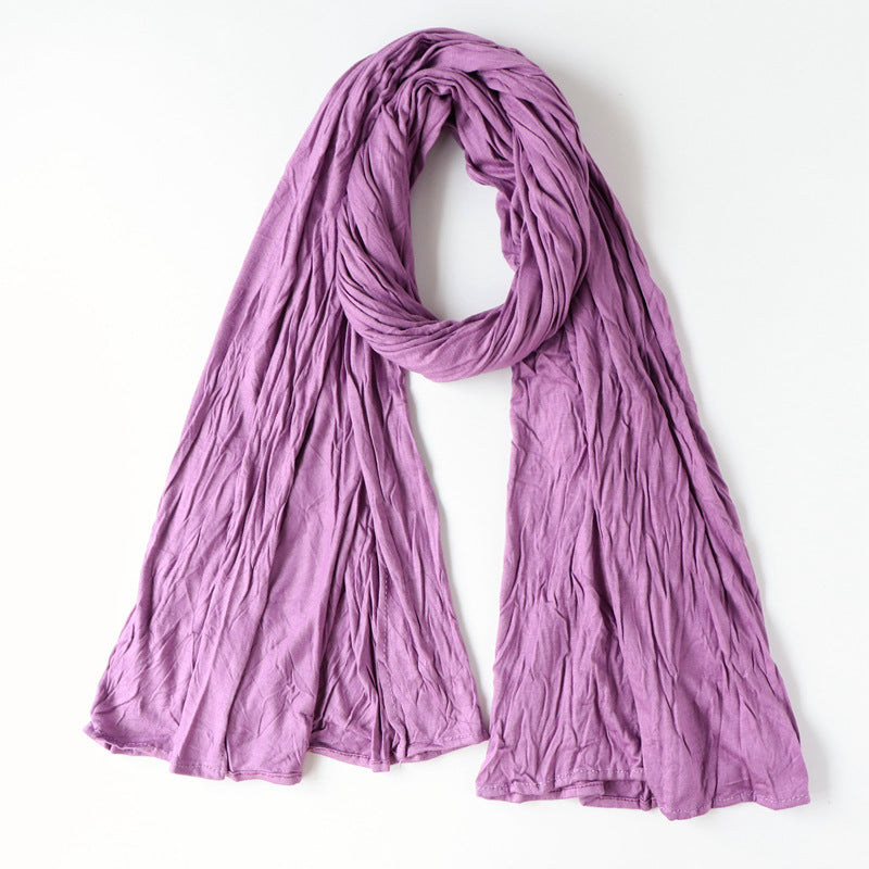 Monochrome mercerized cotton jersey scarf