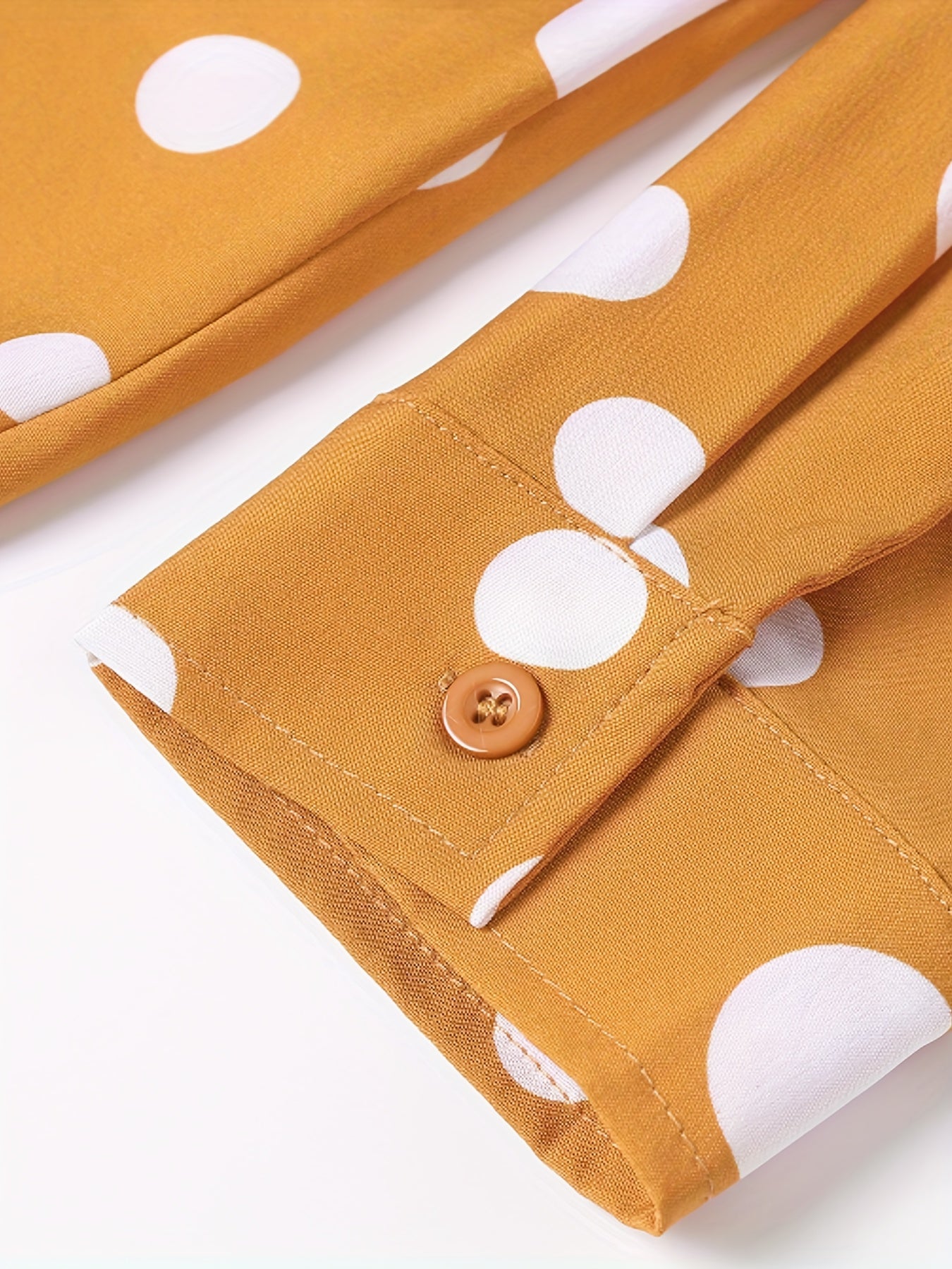 Casual And Versatile Long-sleeved Shirt With Polka Dot Prints For Teenagers And Men