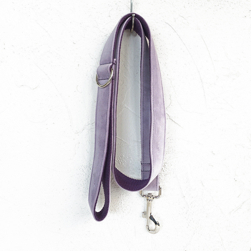 MUTTCO thick cashmere dog collar leash set