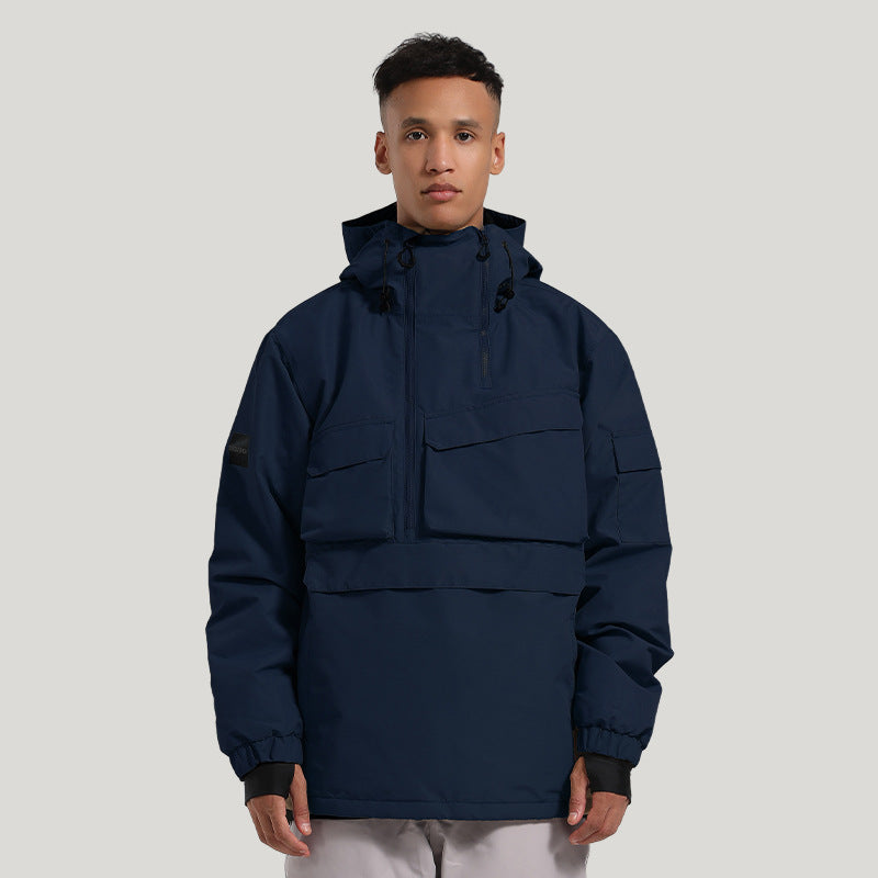 New Ski Suit Coat Veneer Double Board Outdoor Windproof Warm Plus Size Men's Multi-pocket