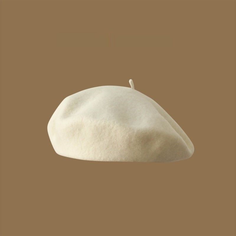 Uld Beret Piger Japansk Stil Kunstnerisk Vintage Malermunkehue