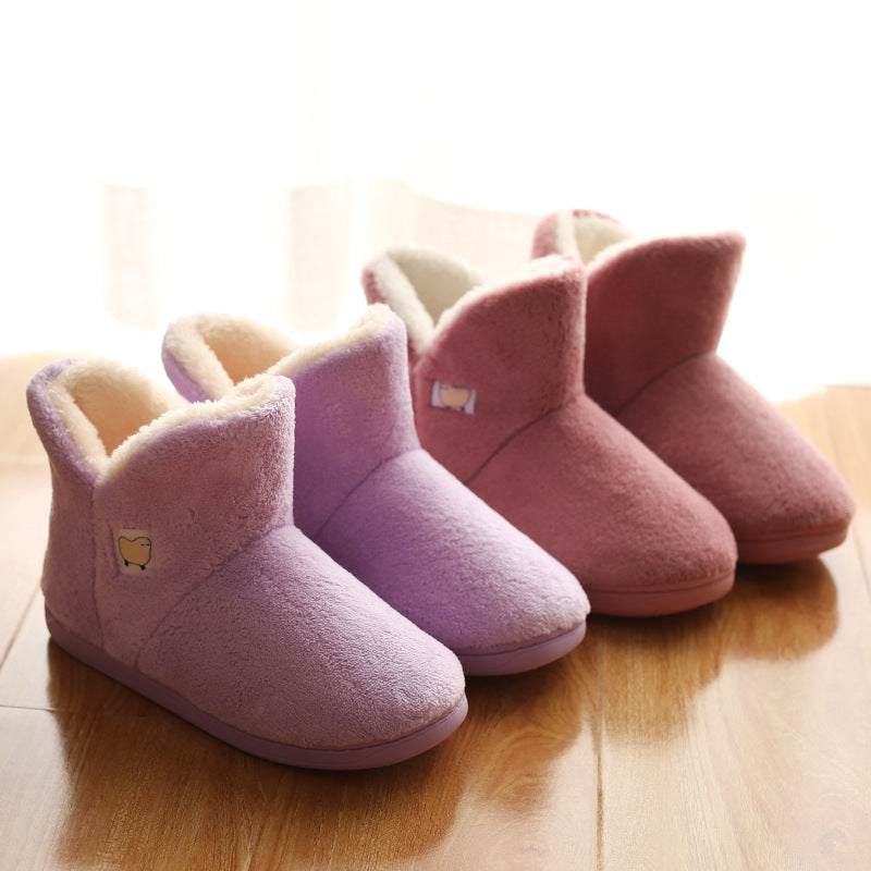 Thicken indoor warmth couple autumn and winter confinement shoes
