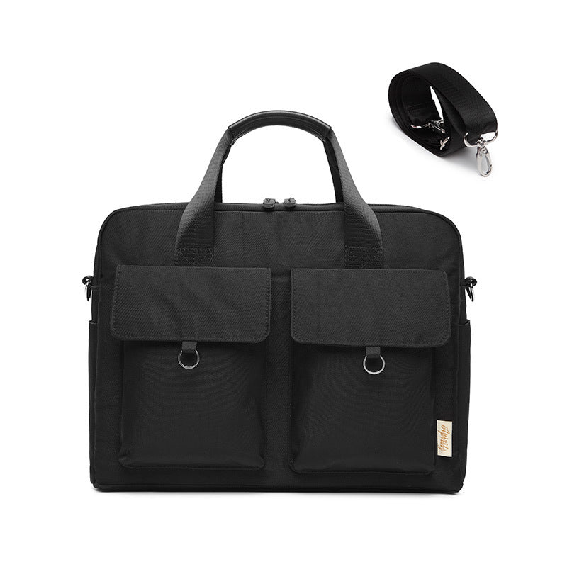 Portable double pocket computer bag