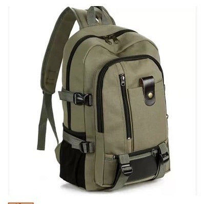 Korean men's Leisure Canvas Bag retro fashion school computer backpack