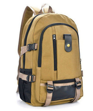 Korean men's Leisure Canvas Bag retro fashion school computer backpack