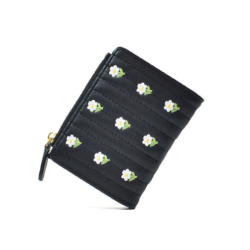 Cute Embroidered Women's Wallet Simple And Short Off