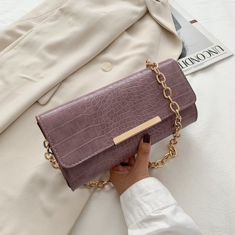 Fashion Simple Solid Color Single Shoulder Small Square Bag