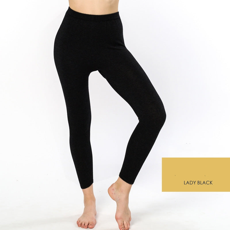 Women's slim-fit, warm-fitting cashmere leggings