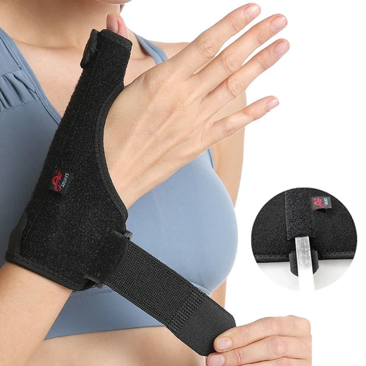 Thumb guard sleeve and wrist plate support