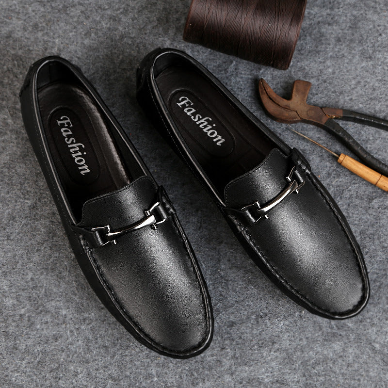 Gommino herreslips-on i koreansk mode