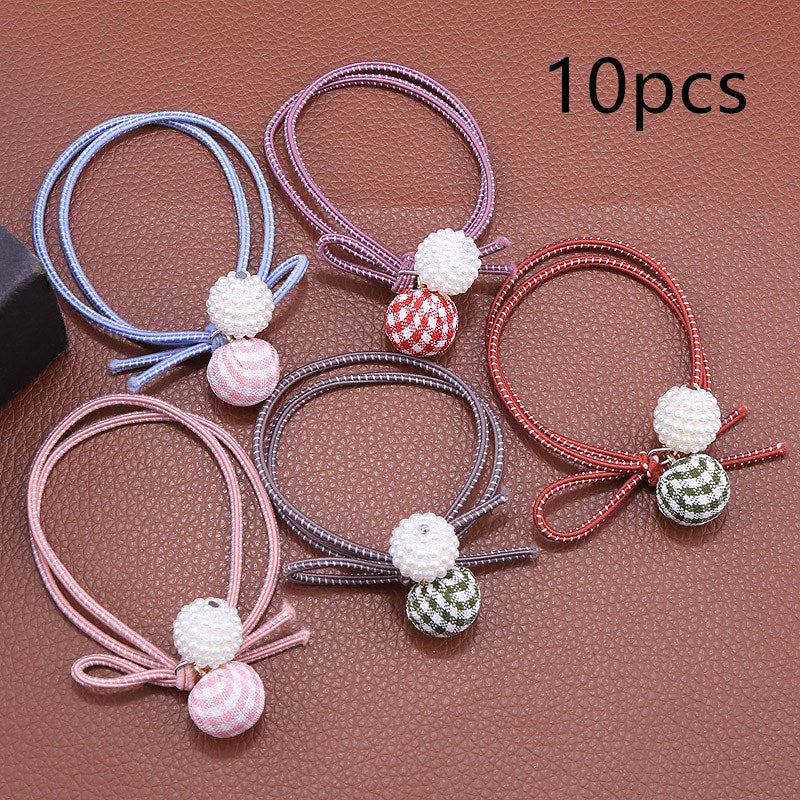 Hand-knotted gingham ball head rope