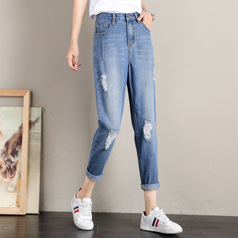 Ripped harem jeans