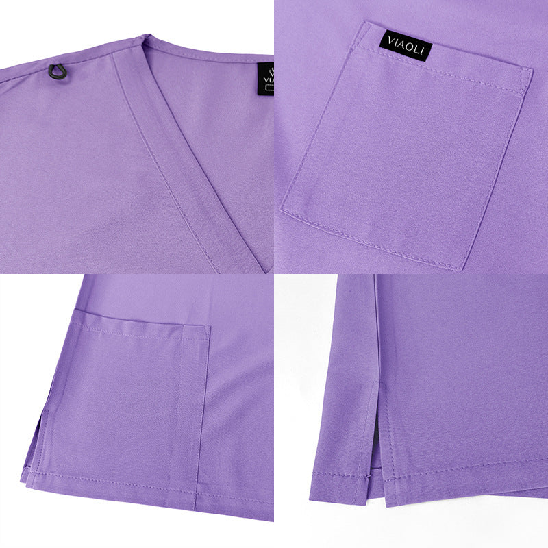 Mint-green Short-sleeve Nurse Jogging Workwear