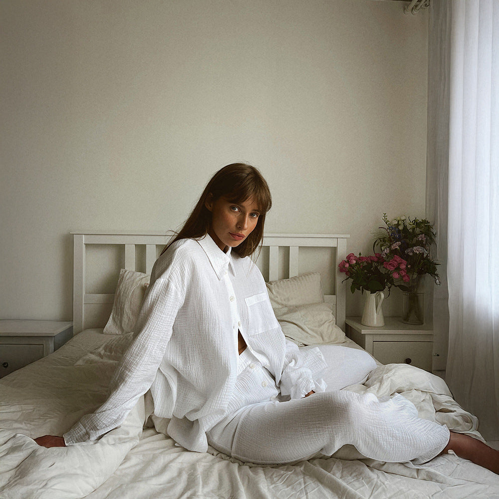 Langærmet langbenet pyjamas todelt nattøj
