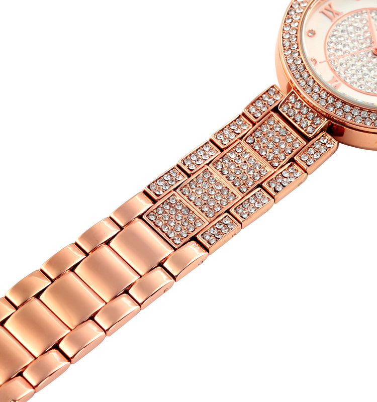 Gypsophila Diamond Shiny Rose Gold Quartz Watch