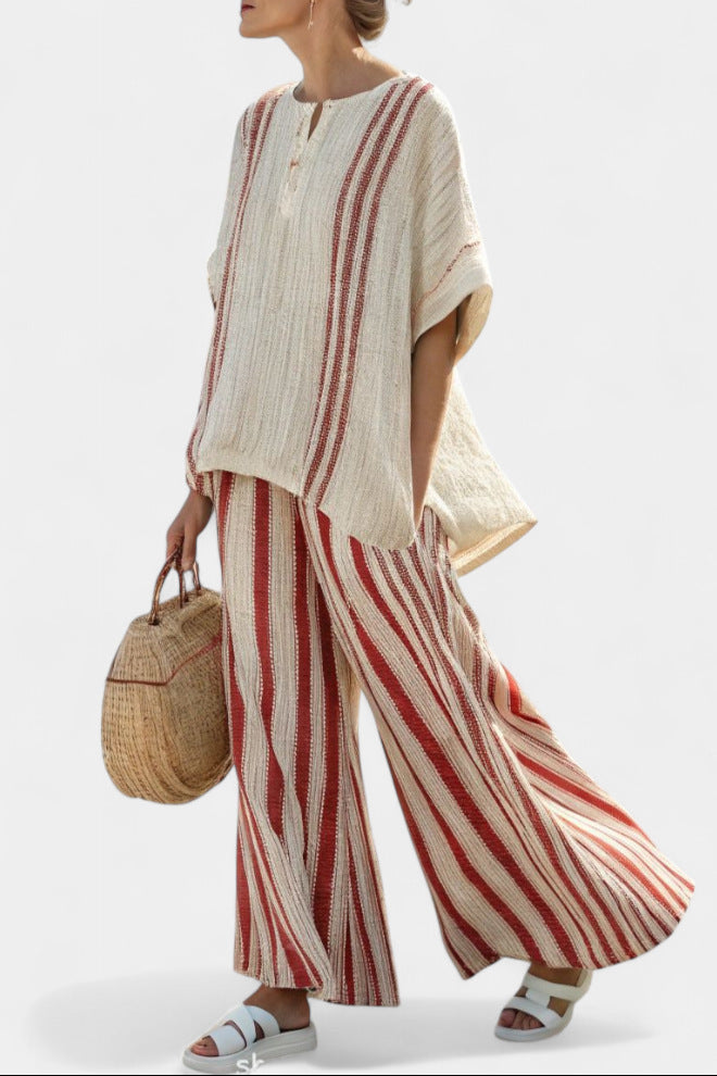 Plus-size Loose Casual Women's Beach Two-piece Set