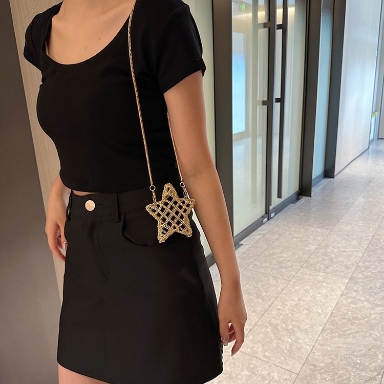 Classic Style Hollow Metal Star Bag Single Shoulder Crossbody Female