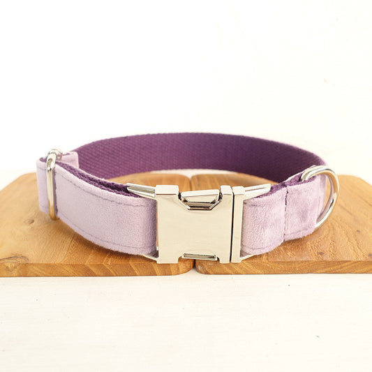 MUTTCO thick cashmere dog collar leash set