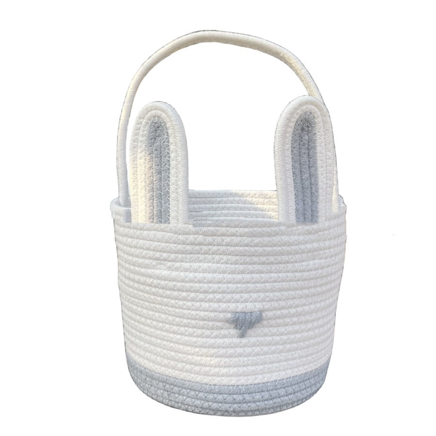 Easter Gift Basket With Hand-woven Rabbit Ears Storage Basket